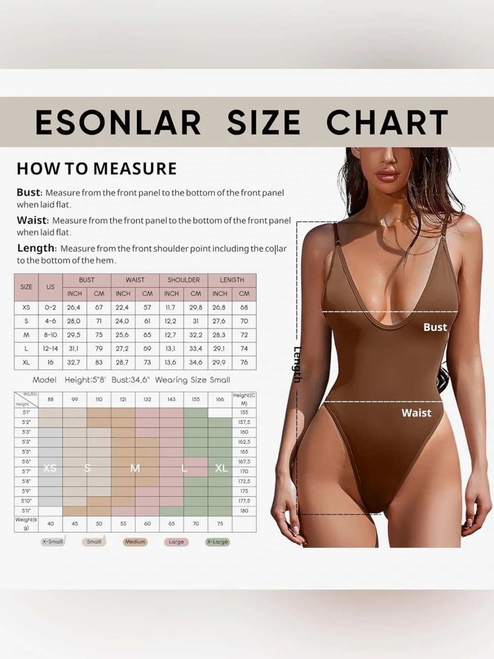 Women’s Scoop Neck One-Piece Swimsuit - Brown